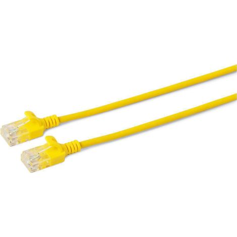 MicroConnect U/UTP CAT6 0,15 m Giallo, sottile, PVC, 4x2xAWG 30/7 CU, V-UTP60015Y-SLIM