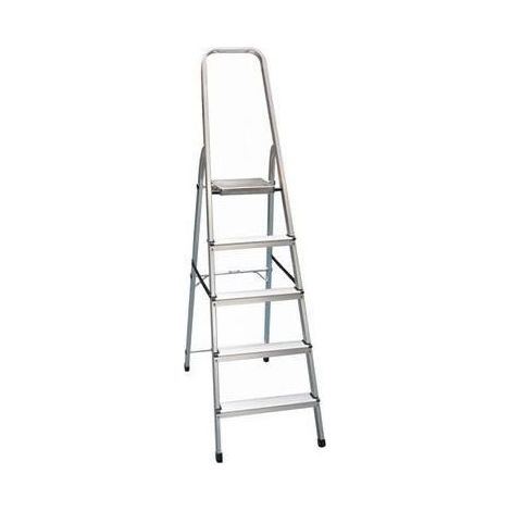Escabeau - Aluminium - 4 marches - Antidérapantes - Charge max. 150kg - Plateforme 109cm
