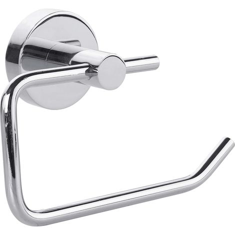 1 Porte-rouleau papier toilette, Acier inoxydable, Fixation adhésive sans perçage, Design chromé, Salle de bain (1/5)