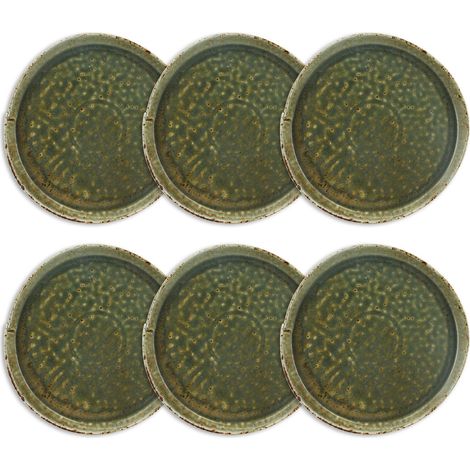 Lot de 6 assiettes plates 27,5cm en porcelaine, SIGMA (1/5)