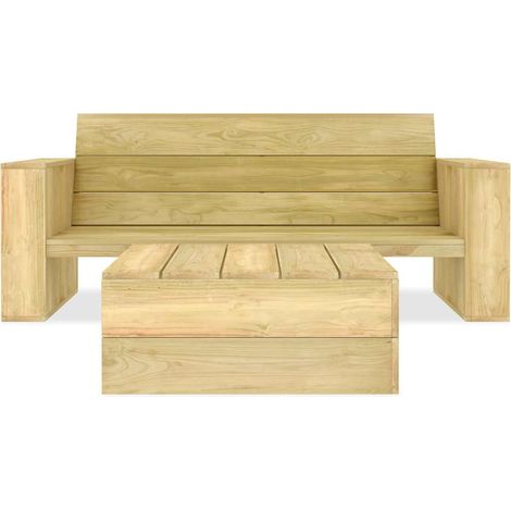 Maison Exclusive - Set Divani da Giardino 2 pz in Legno di Pino Impregnato (1/5)