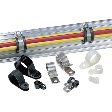 HellermannTyton ALU13-ALU-NA-C1 Befestigungsschelle schraubbar 211-10130 Bündel-Ø-Bereich 20.60 mm (