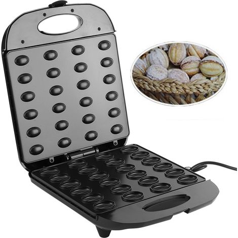Friteuse Électrique Double Face 1400W Fabrication de Biscuits Gâteaux Noix à Débullage Rapide de 5 Minutes ABS Non-Stick Équipement Cuisine (1/4)