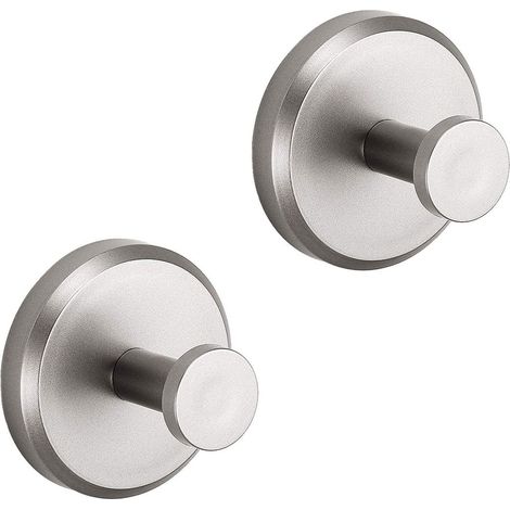 Ganci a ventosa per docce, bagni e cucine, con portata fino a 7 kg - finitura cromo opaco lucido e nichel spazzolato (confezione da 2) (1/4)