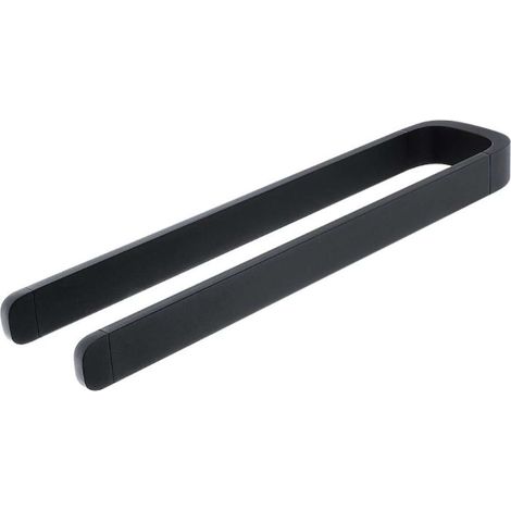 Nimco Nikau - Portasciugamani, lunghezza 38 cm, nero opaco NKC 30098-90