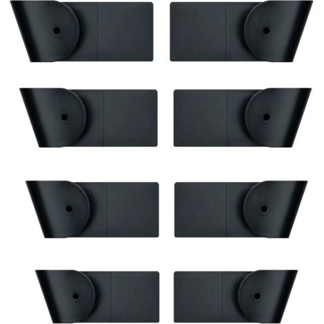 Multi-purpose split pot lid storage rack set Black (4 packs)-can be installed on the wall or cabinet door, suitable for 6 to 9.5 inch pot lid, optimize kitchen storage, save space (1/5)
