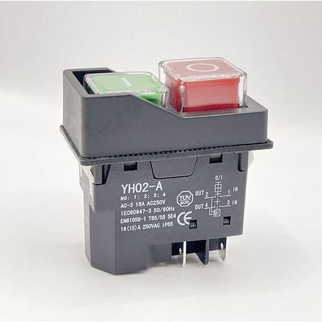 Commutateur Interrupteur électromagnétique KLD 28A interrupteur magnétique KLD 28 bouton poussoir KJD17 CK21 interrupteur de trancheuse étanche 4 Broches (1/5)