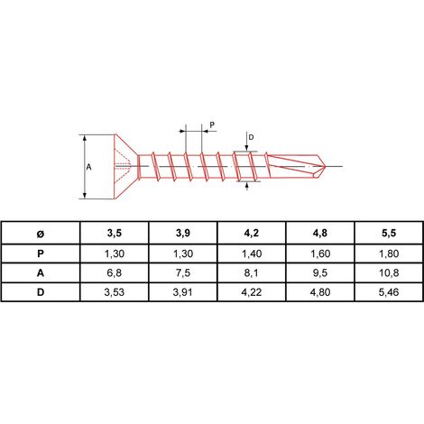 Vis autoperceuse Torx à tête fraisée 6,3x100 mm – Acier zingué blanc – Lot de 100 – Pour installation rapide et résistance à la corrosion - VPATX6