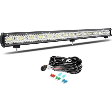 barra luminosa a LED da 42 pollici. 900W. Impermeabile IP67. Luce bianca 6000K. Kit di cablaggio a 12V per fuoristrada, camion, trattori, barche. (1/5)
