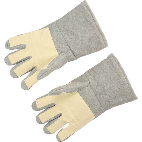 1 paire de gants résistants à la chaleur, doigts séparés, mitaines anti-chaleur, outil pour le soudage (1/5)