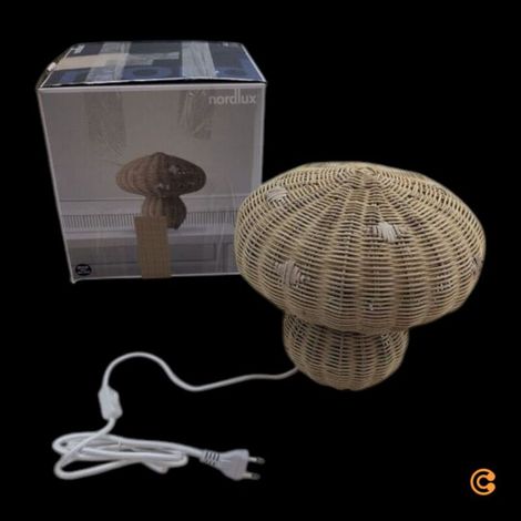 [GEBRAUCHT] B-Ware Nordlux Tischleuchte Lampe Allie LED Rattan Pilzform naturbraun 28,8cm (1/2)