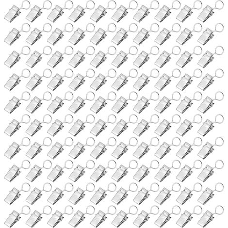 100Pcs Pinces à Rideau en Métal Premium - Solides, Durables et Anti-Rouille - Idéales pour Décoration Maison & Fêtes - Fermeture Sécurisée (1/5)