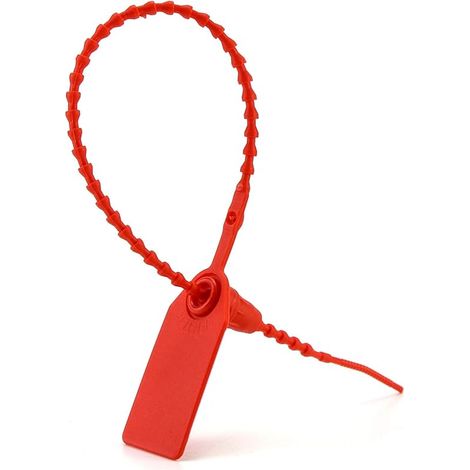 ® 100 Pcs Scellés de Sécurité en Plastique pour Bagages et Rxtincteur (Rouge)