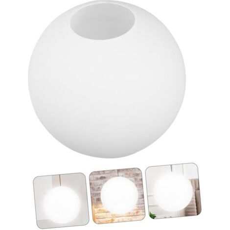 Abat-Jour Globe En Acrylique Blanc Givré Boule De Acrylique De Lait De Remplacement Couvre Abat-Jour Sphère 10 cm de diamètre / 4 cm d'ouverture (1/5)