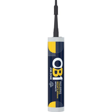 OB1 Hybrid Sealant And Adhesive Anthracite 290ml Fungal Resistant OB130617362 (1/5)