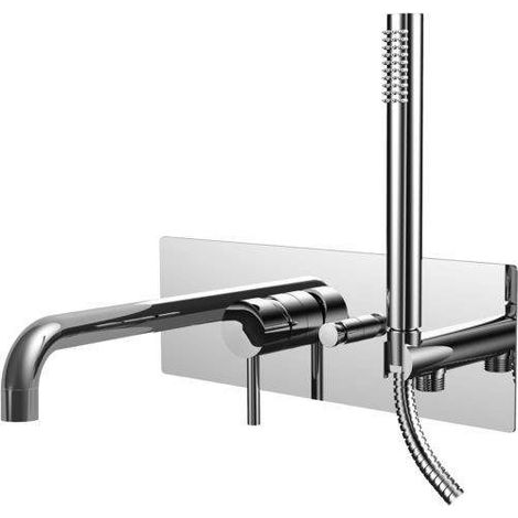 Paffoni Light - Grifo de bañera pod omítku, con accesorios y cuerpo de montaje, cromo LIG001CR (1/2)