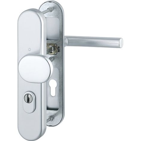 HOPPE® Schutz-Wechselgarnitur mit Langschild Amsterdam 86G/3332ZA/3310/1400, 8/72 mm, ES 1 (SK2), Aluminium, 3663475