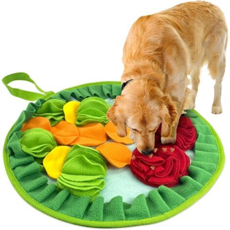 Tapis à renifler antidérapant avec Corde de Suspension, Tapis à renifler pour Chiens pour consommer de l'énergie et soulager Le Stress, Tapis à renifler(Fleurs Rouges) (1/5)