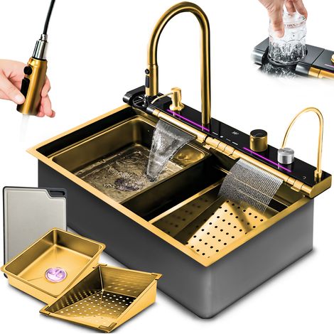 Fregadero multifuncional Heckermann B7546X Gold
