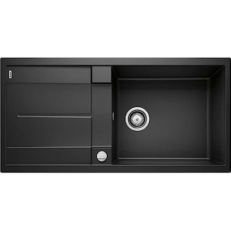 Blanco Metra XL 6 - Lavello in silgranit, 100x50 cm, con comando remoto dello scarico, nero 525931 (1/4)