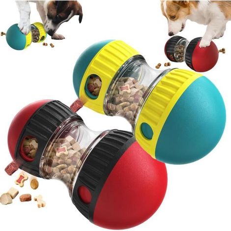 Jouet pour chien, jouet indestructible pour chien, distributeur de croquettes, jeu d'intelligence, mangeur anti-glouton, améliore la digestion (1/4)