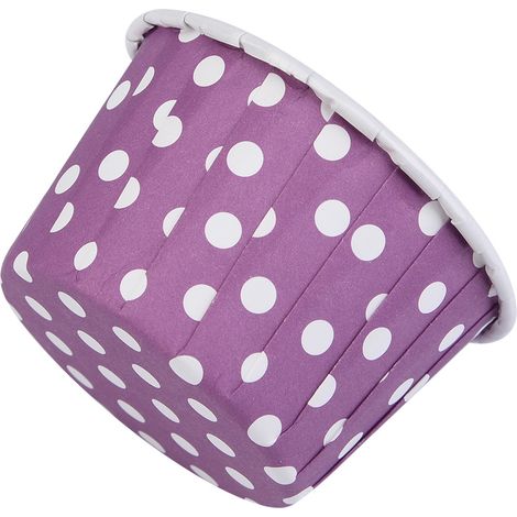 100 Mini-Cupcake-Förmchen, runde Papierförmchen, Kuchenbackförmchen, Muffinförmchen, für Zuhause, Partys, Hochzeiten, Lila (1/5)