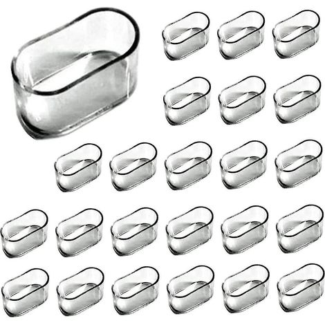 Patins ovales en silicone pour pieds de meubles et de table, protection anti-rayures pour sols, 15 x 30 mm, lot de 30 (1/3)