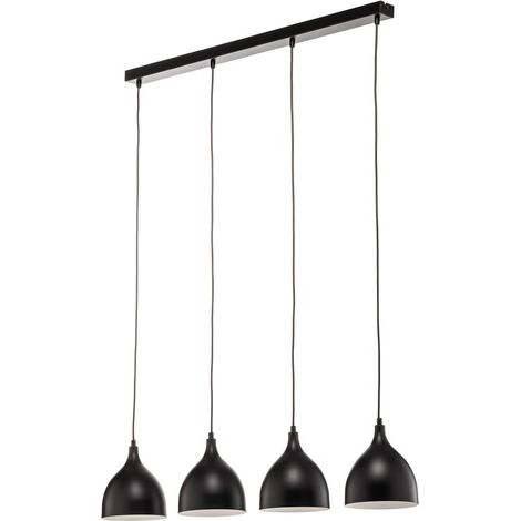[NEUWERTIG] B-Ware Luminex Hängeleuchte Pendelleuchte Nanu Deckenlampe vierflammig schwarz lang (1/2)