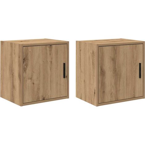 Garagen-Wandschränke 2 Stk. Artisan-Eiche Holzwerkstoff