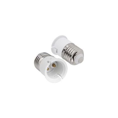 E27 vers B22 Adaptateur de Douille, E27 Vis vers B22 Baïonnette Convertisseur de Douille, 0-250V, pour Ampoule B22, Ampoules LED, Ampoules à Incandescence, Lampes Halogènes, Lampes CFL, Lot de 2