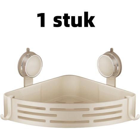 1 pièce - Étagère - Mur monté avec des ventouses - Aucun perçage requis - Porte-salle de bain triangulaire - 29cm 22cm 5.5cm - (1/5)