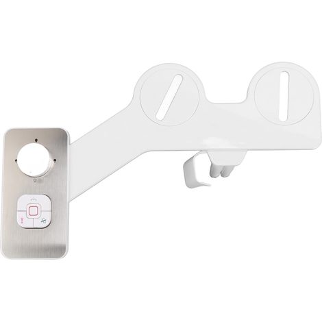 Abattant de toilette bidet mince, non électrique, à double buse autonettoyante, pour le lavage anal féminin, raccord en T de 7/8 pouce (1/5)