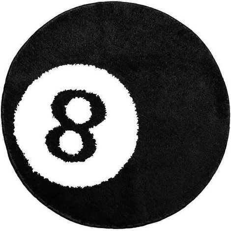 Tapis 8 Ball - Tapis blanc et noir de 81 cm (32 pouces) - Voir photo (1/5)