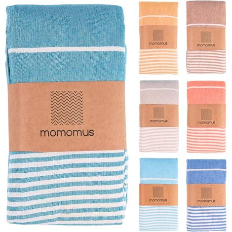 Beach Towel XXL 210 x 240 cm, Fouta 100% Cotton, Sea Green (1/4)