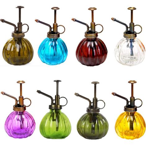 200-ml-Glas-Pflanzensprüher, grüne Metallpumpe mit Fingerring, elegantes und robustes Design, ideal für Sukkulenten (1/5)