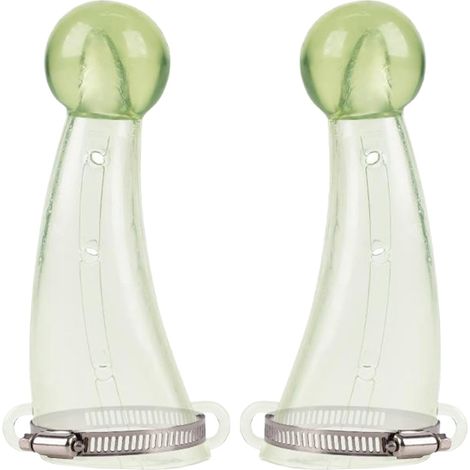 1 paire Protector de corne de vache réglable, Hornal Horn Guard en silicone avec pince, équipement sécurité des animaux ferme pour bétail et chèvre (1/5)
