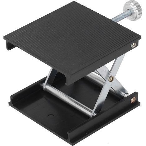 Plateforme élévatrice de laboratoire, hauteur réglable, capacité 30 kg, 90 x 90 mm, noire