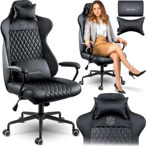 Ergonomischer burostuhl sofotel verona - schwarz - modell 2581