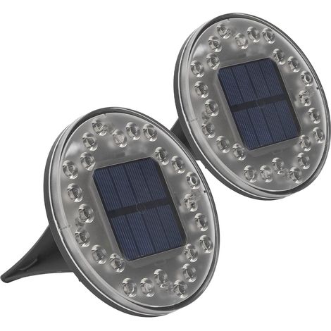 24 LED Solar-Untergrundleuchte – IP68 wasserdicht – RGB – Rotierender und statischer Modus – Weg-/Stufenleuchte – Garten