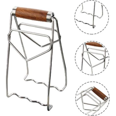 Morsetto per piatti, sollevatore per piatti, morsetto per ciotole in acciaio inox, morsetto scaldapiatti, morsetto per piatti, morsetto da cucina, sollevatore per piatti, morsetto anti-scottatura con  (1/5)
