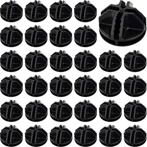 Connecteurs de Cube en Plastique 70 Pcs Connecteur de Cube de Stockage Noir Matériel de Meubles Portable en Plastique pour Étagère de Rangement Cube Placard Casier Organisateur (1/5)