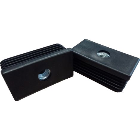 Tappo a inserto con filettatura metallica M8 50X25 20 pezzi nero (1/5)
