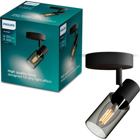 Philips Palms Foco de superficie con 1 punto de luz (Negro) - Casquillo E14 (1/5)