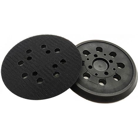 Plateau de ponçage 125 mm - Plateau de support Velcro pour Bosch, plaque de ponçage 125 mm avec velcro, accessoires pour ponceuse excentrique PEX 300/400 AE / 4000 AE/AdvancedOrbit 18 (noir) (1/5)