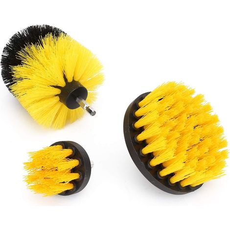 Ensemble de Brosses de Nettoyage pour Perceuse – Brosse à Récurer Robuste pour Joints de Carrelage et Surfaces de Salle de Bain – Ensemble de 3 Pièces avec Têtes de Brosse de 5,1 Cm, 8,9 Cm (1/5)