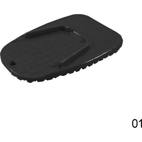 (Noir) 1 béquille latérale universelle noire en plastique pour moto, avec plaque antidérapante et support d'extension latérale. Base de support pour pied maxpower (1/4)