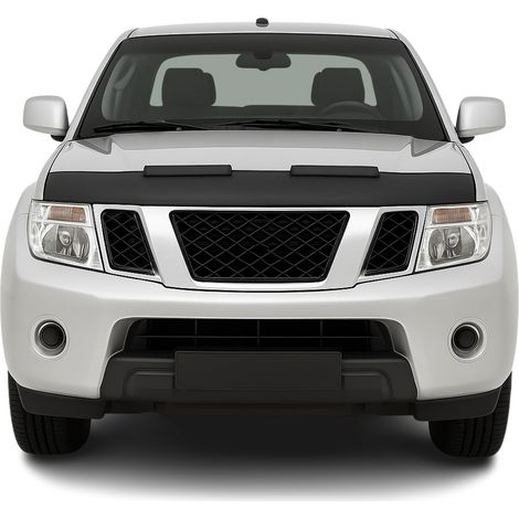 Protège Capot compatible avec Nissan Navara D40 2006 à 2015, Bra de Capot Protection, Noir