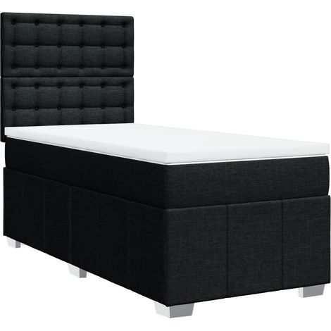 Maison Exclusive - Boxspringbett mit Matratze Schwarz 80x200 cm S (1/5)