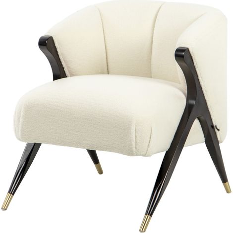 Fauteuil Boucle Blanc Kirkenes 69X72X75 Cm