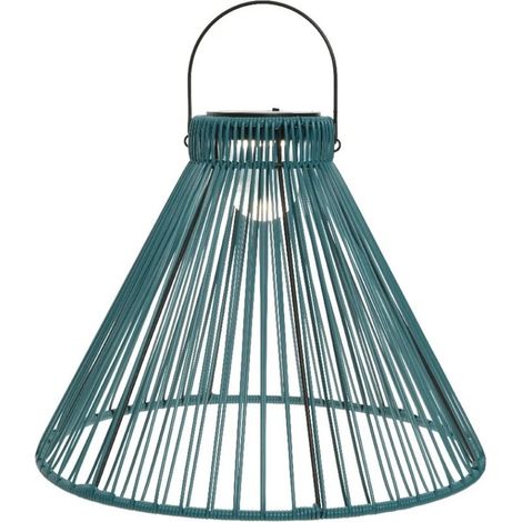 Lámpara solar colgante Nomad verde de metal 48 x 37 cm